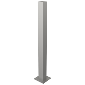 Stainless steel post | 70 x 70 mm | stationary, to be fixed by plugswith base plate 150 x 150 mm | without lock | without eyelet